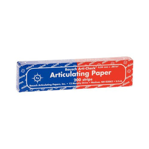 Bausch BK80 Arti-Check Articulating Paper Strips Straight Red/Blue .0016 Bausch BK80 Arti-Check Articulating Paper Strips Straight Red/Blue .0016